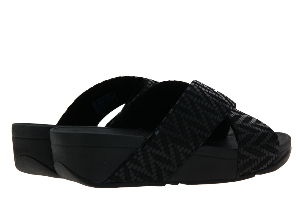 Fitflop Pantolette LULU CHEVRON SUEDE BLACK (36)