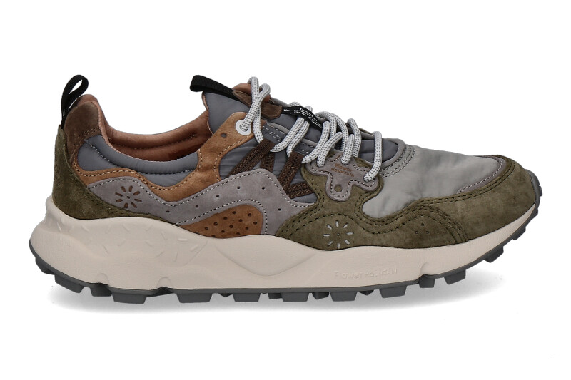 Flower Mountain Herren- Sneaker YAMANO SUEDE NYLON- military/ grey