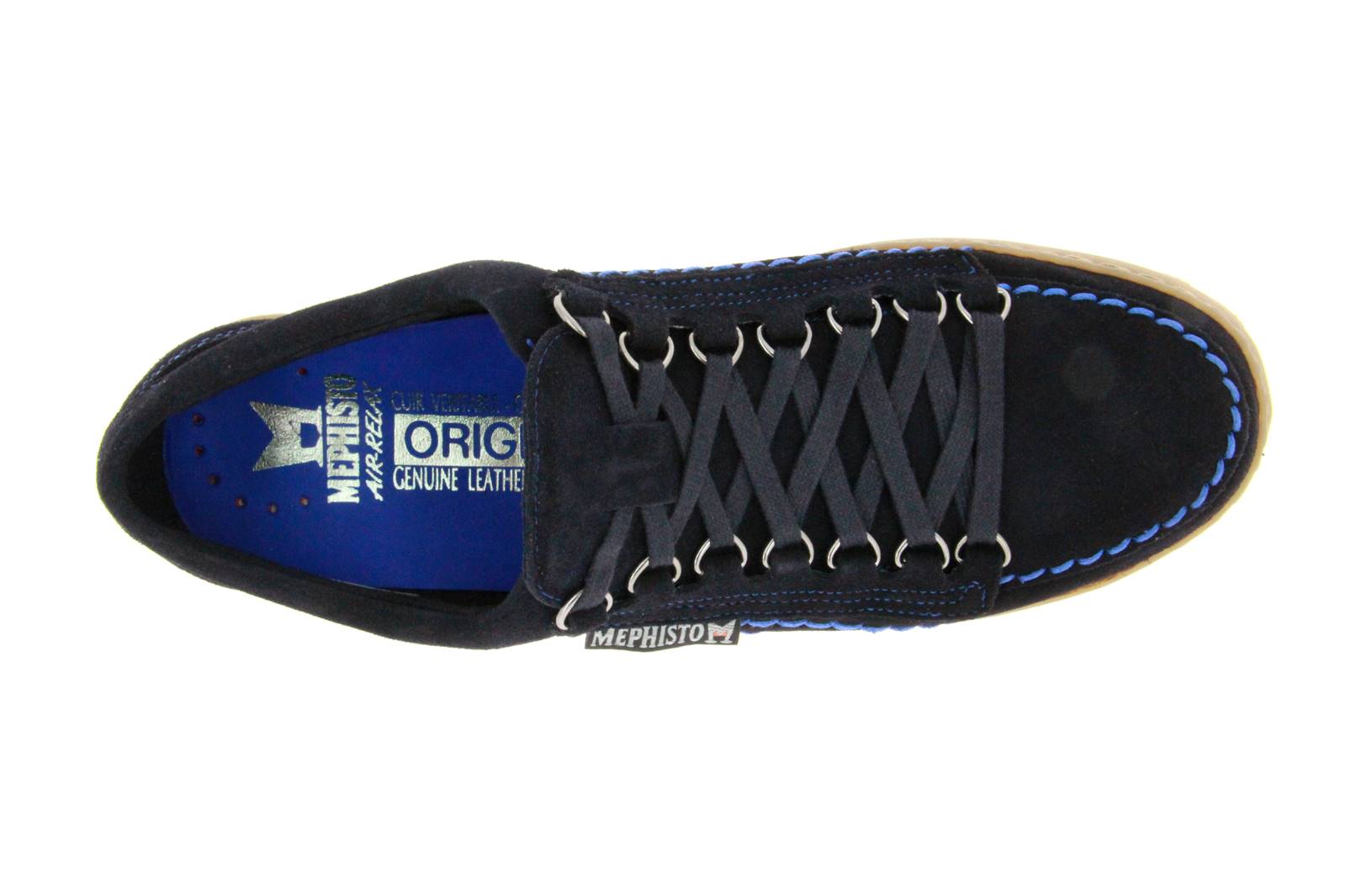 Mephisto Schnürschuh SUPER RAINBOW BLUE VELOURS SANTIAGO (46)