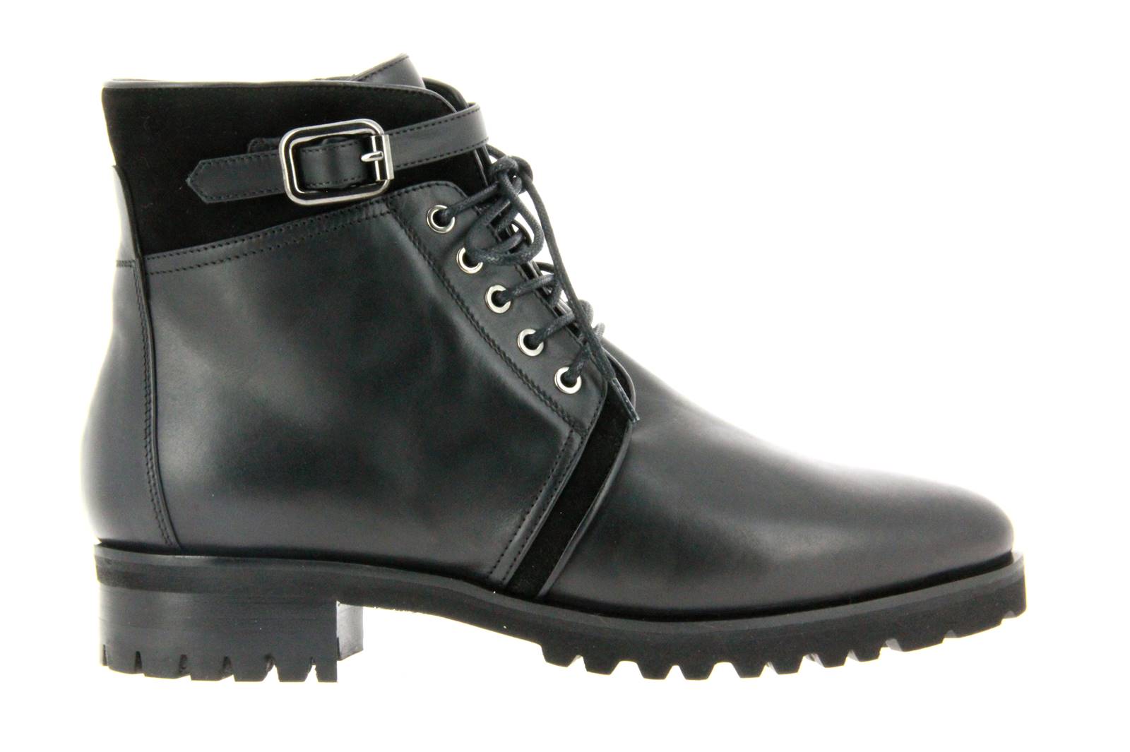 ScarpaRossa Stiefelette AGNELLATO NERO CAMOSCIO NERO (39½)