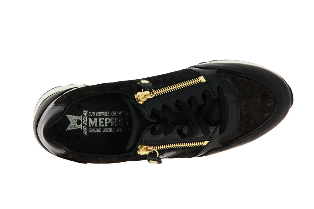 Mephisto Sneaker TOSCANA BLACK SILK PANTER VERNISCALF (40½)