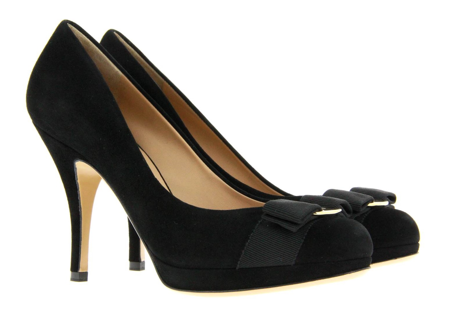 Salvatore Ferragamo Pumps TINA CAMOSCIO NERO (39½)