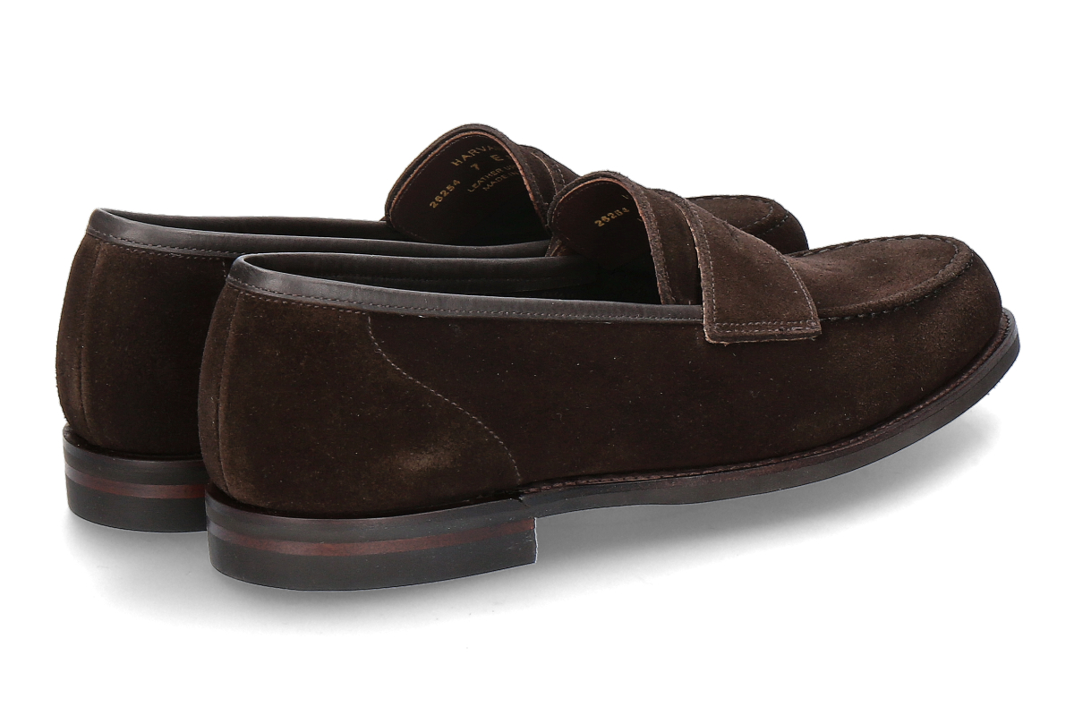 Crockett Jones Loafer HARVARD 2 SUEDE- dark brown_142300081_2