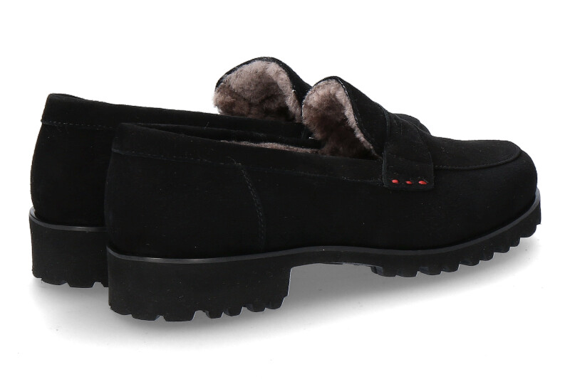 Pas de rouge Slipper MARTA CAMOSCIO NERO (36)