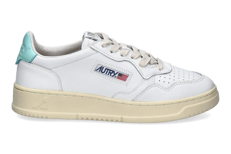 Autry Sneaker Medalist LOW WOMAN LEAT WHITE TURQUESE