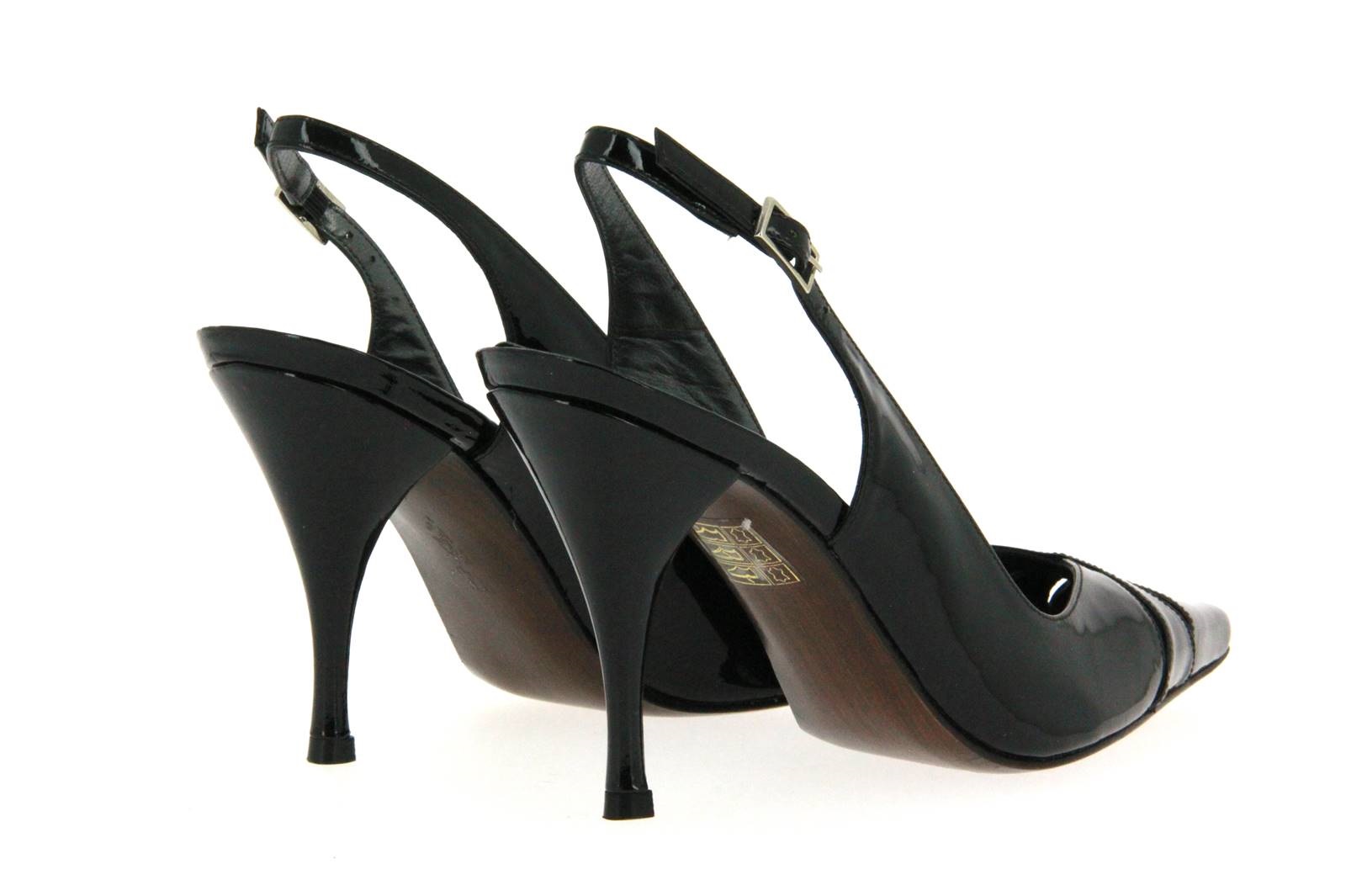 Stuart Weitzman Sandale REVEALING BLACK SOFT PATENT (36½)