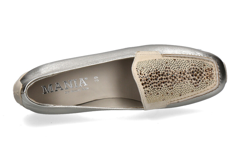 Mania Slipper NAPPA PLATINO CAMOSCIO PLATINO (40½)