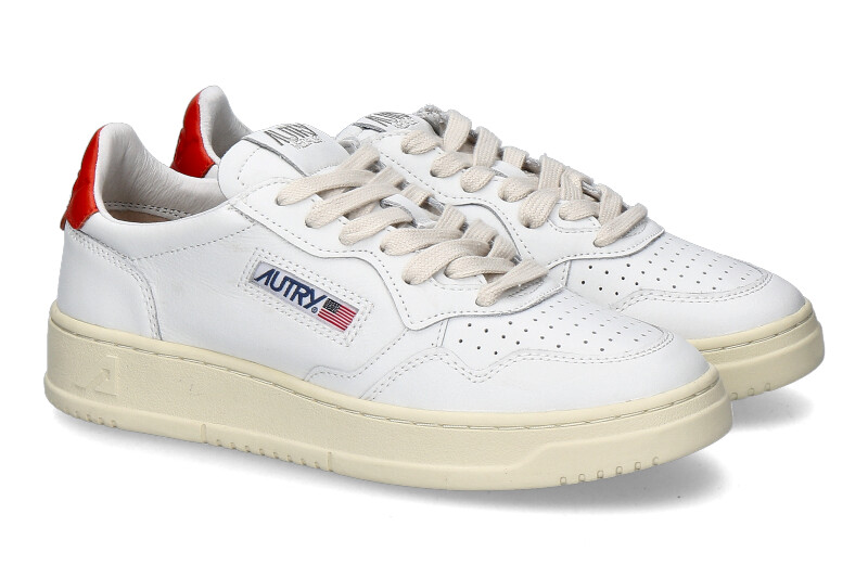 Autry Sneaker LOW WOMAN LEATHER WHITE/ORANGE (40)