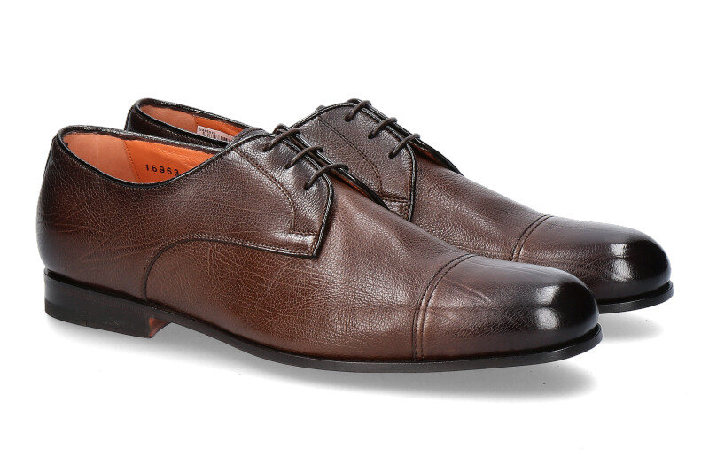 Santoni Schnürer LEATHER ANTIK BROWN (43½)