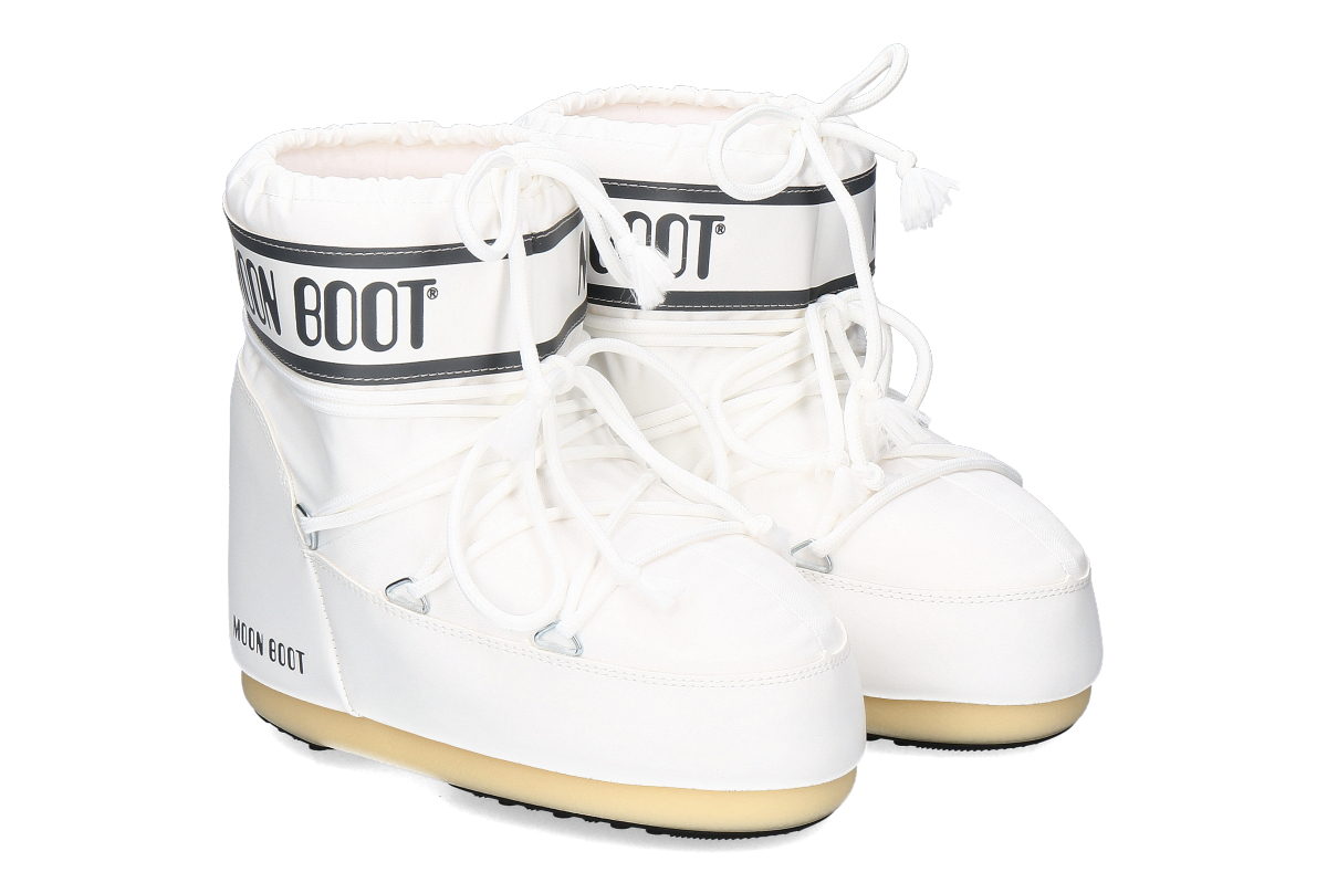 Moon Boot Bootie ICON LOW NYLON - white moro/weiss