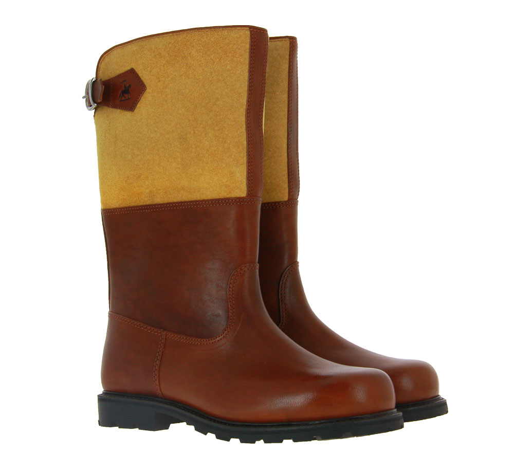 Ludwig Reiter Stiefel gefüttert MARONIBRATER MIDBROWN HIRSCHVELOUR COGNAC (42)