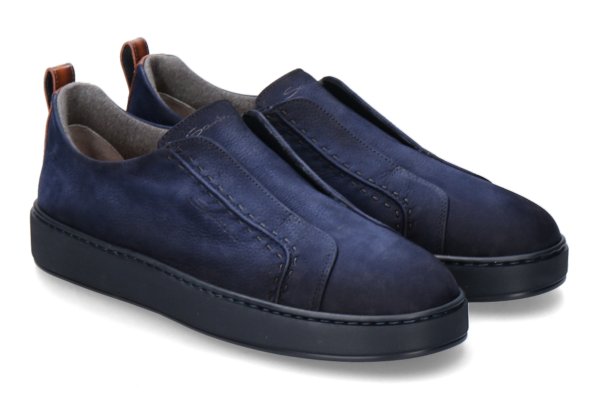 Santoni Herren- Slip-On Sneaker VICTORY gefüttert- dunkelblau