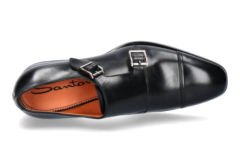 Santoni Monk LEATHER NERO (41½)