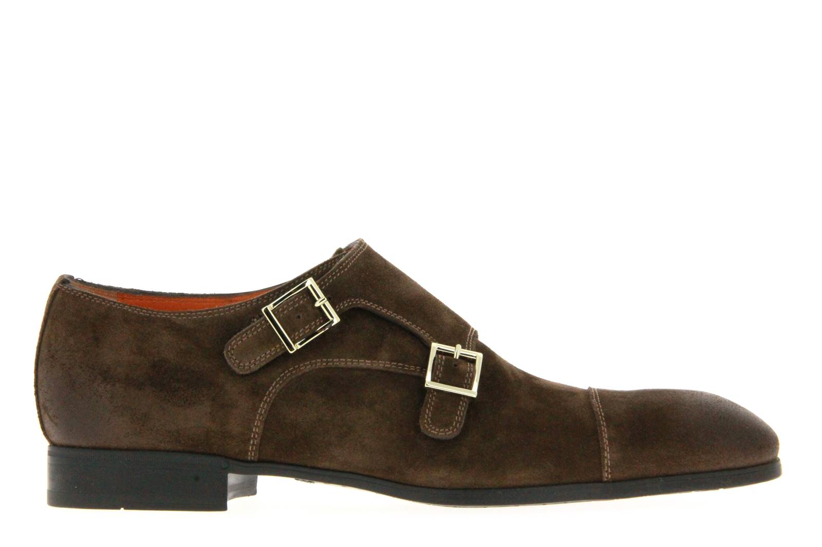 Santoni Monk VELOUR BROWN (43)