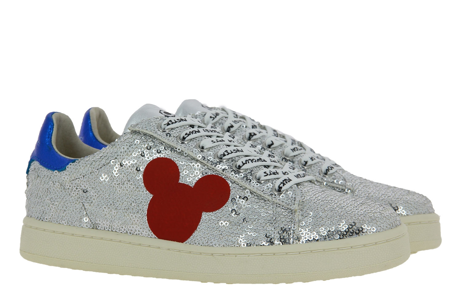 MOA Master of Arts Sneaker PAILETTES LAMINATED LEA SILVER (36)