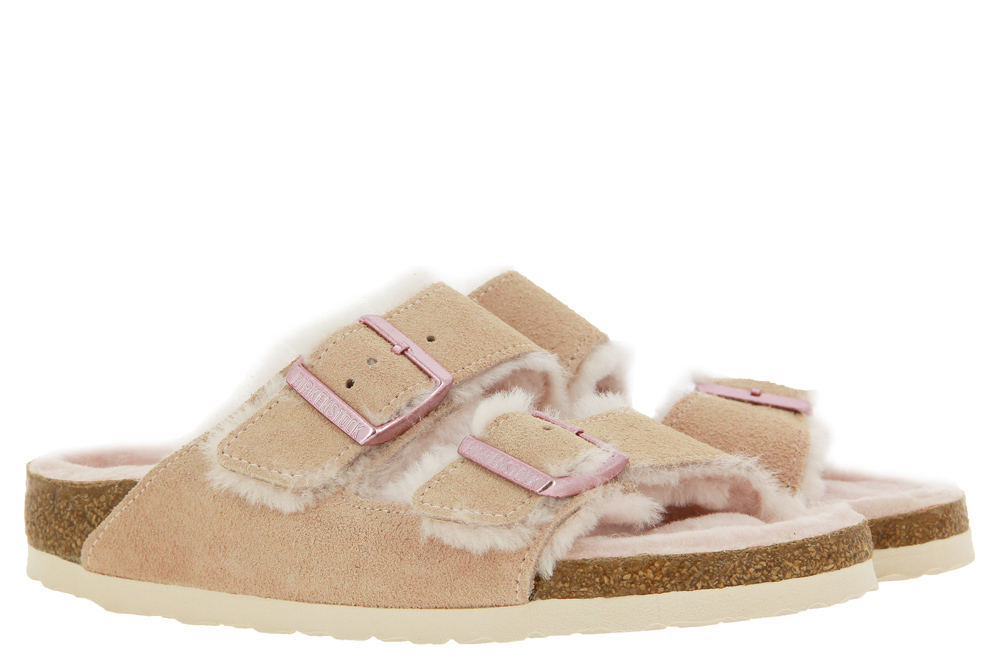 Birkenstock Pantolette schmal gefüttert ARIZONA SHEARLING LIGHT ROSE