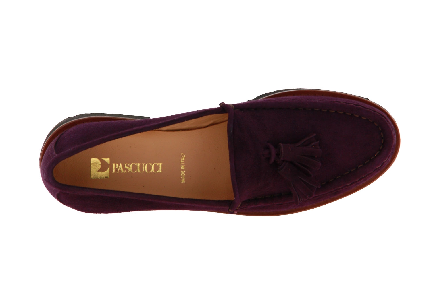 Pascucci Slipper CAMOSCIO VINO XL BINA NOCCIOLA  (40)