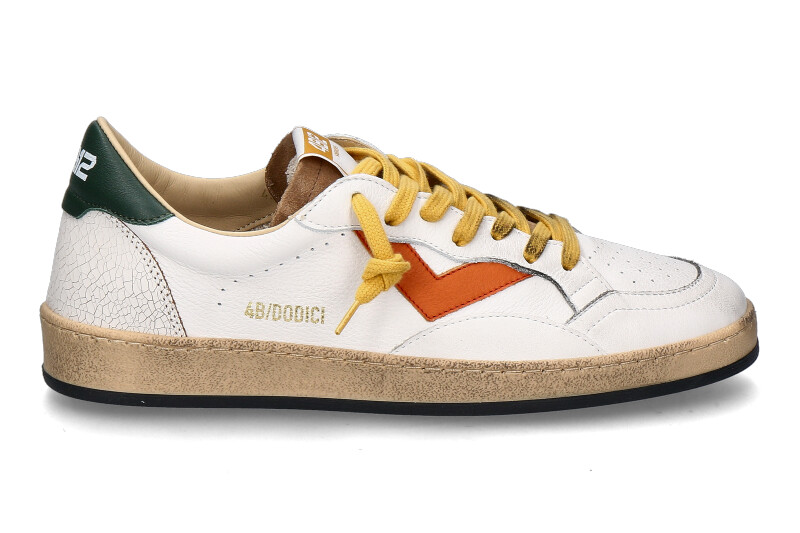 4B12 Herren-Sneaker PLAY.NEW U57- bianco/verde/arancio