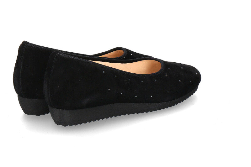 Hassia Slipper SANREMO SAMTZIEGE SCHWARZ (40½)