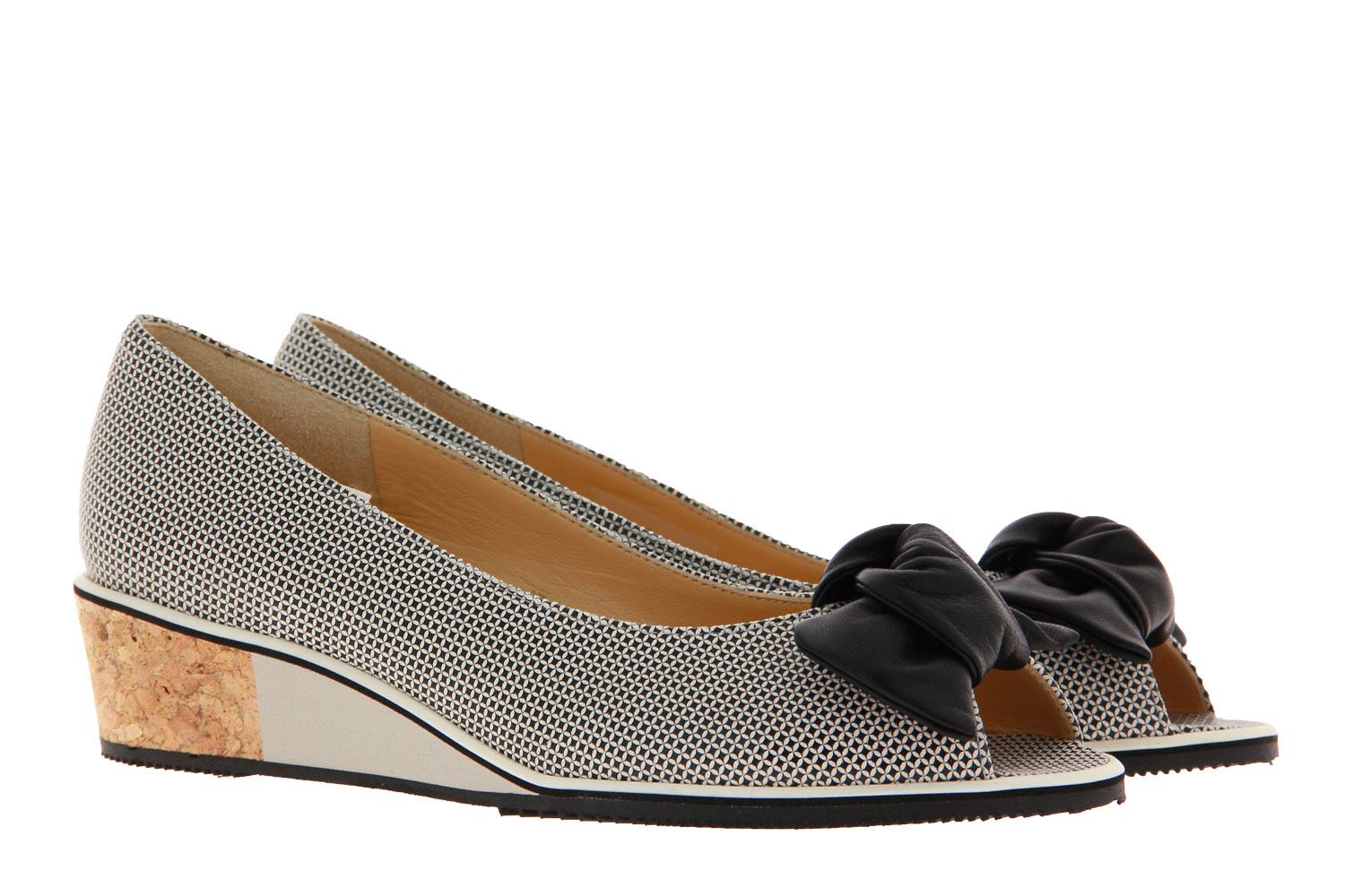 Brunate Keilpeeptoe ELMO COWLICK BIANCO NAPPA NERO (41) Brunate Keilpeeptoe ELMO COWLICK BIANCO NAPPA NERO (41)