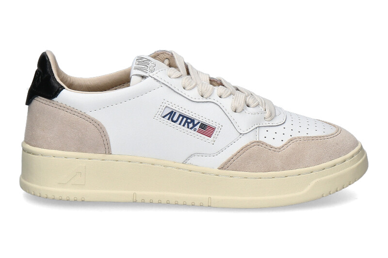 Autry Herren-Sneaker MEDALIST LEATHER SUEDE LS21- white/black