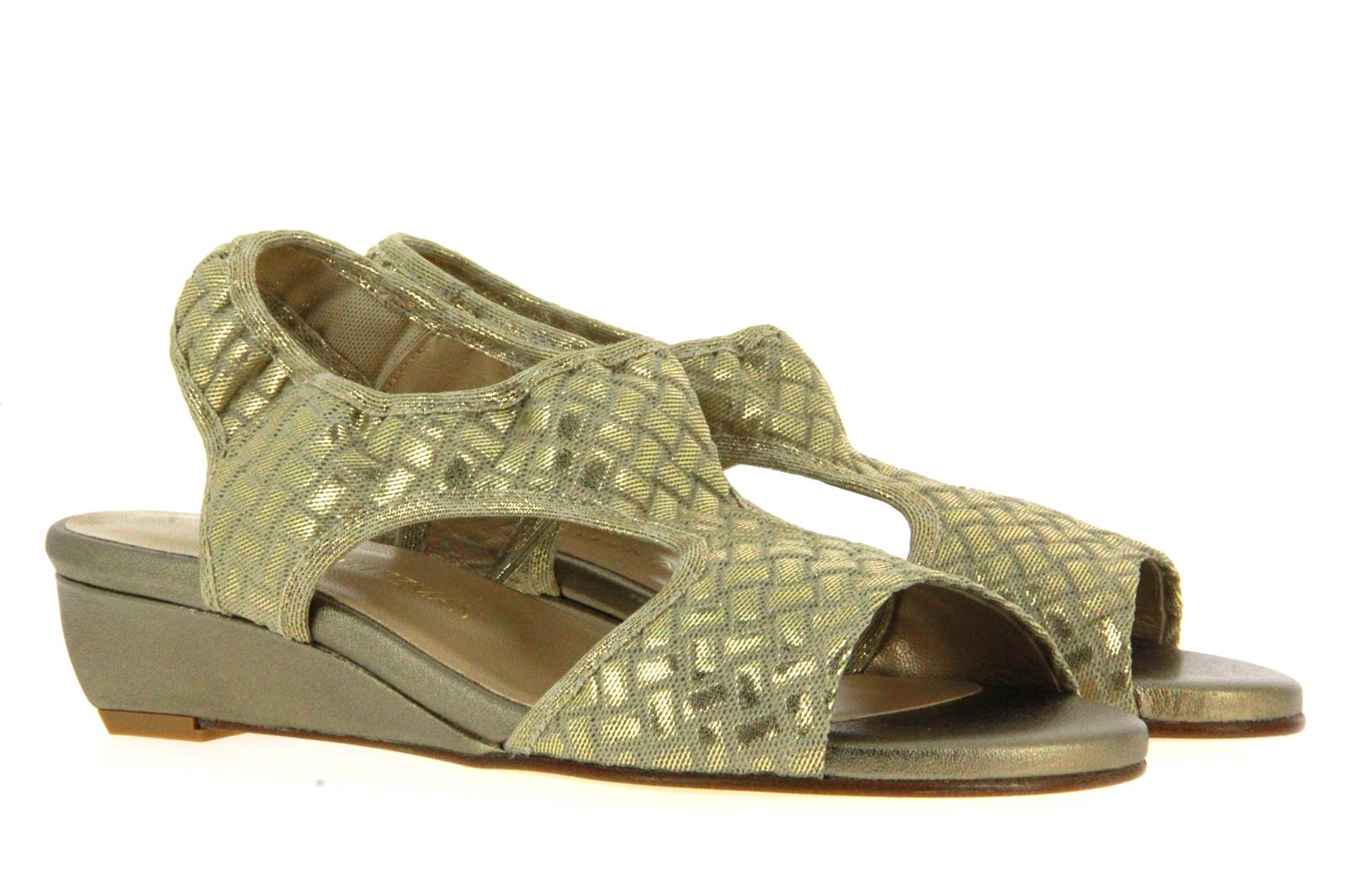 Stuart Weitzman Sandale GIVER GOLD WEAVE STRETCH (39½)