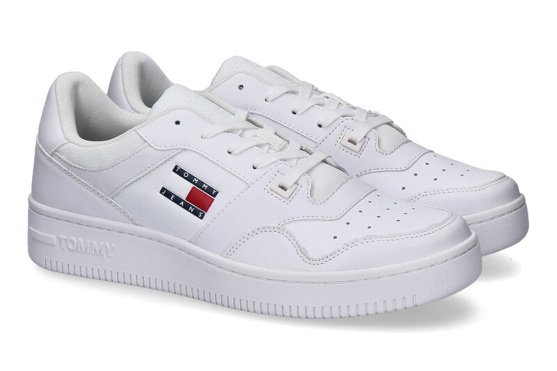 Tommy Hilfiger Herren-Sneaker BASKET RETRO WHITE- weiss