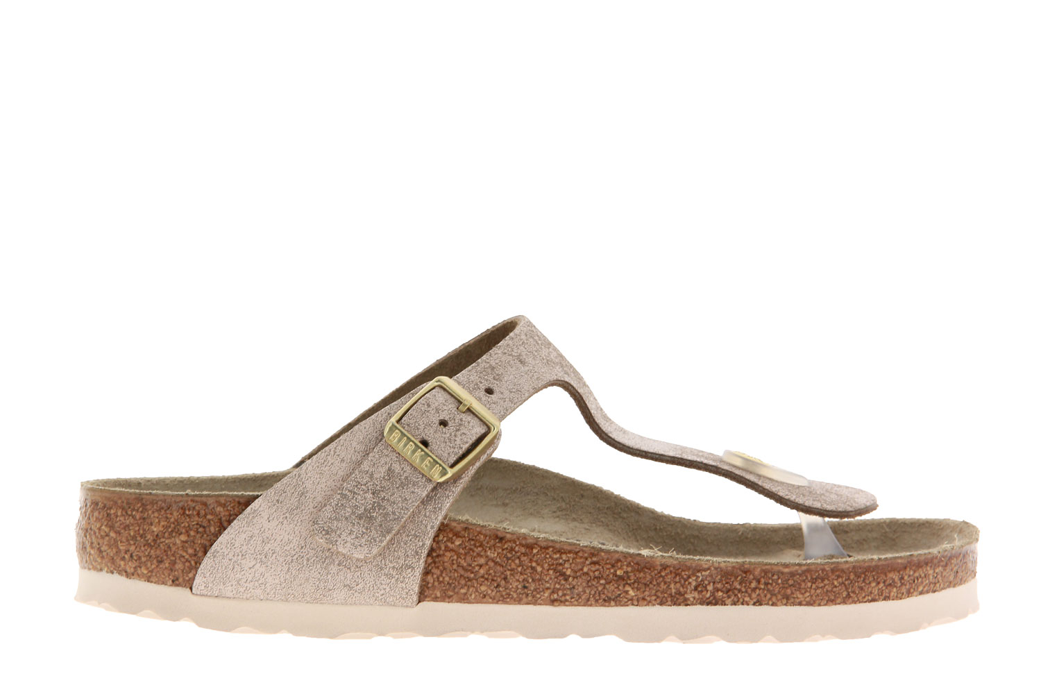 Birkenstock Pantolette GIZEH BS NORMAL WASHED METALLIC ROSE GOLD (38)