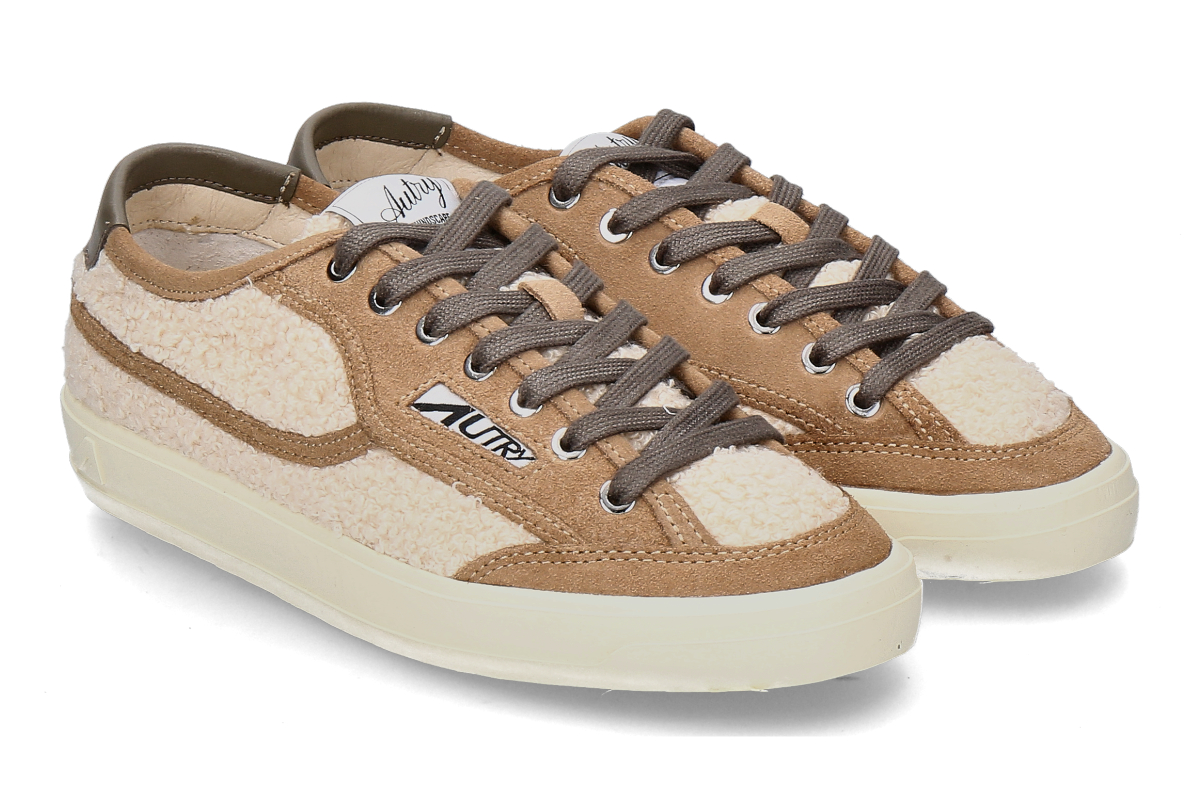 Autry Damen- Sneaker WINDSCAPE LOW TEDDY JE01- natural/ cigar