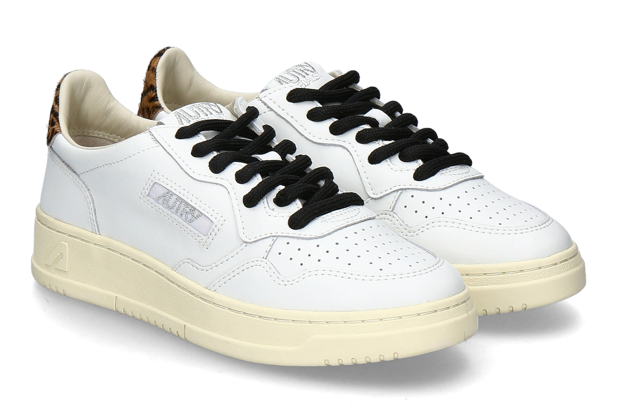 Autry Damen- Sneaker MEDALIST LEATHER OC01- polace white/ leopard