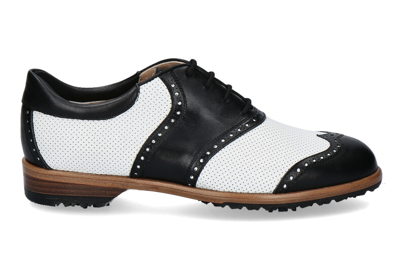 Tee Golf Shoes Damen- Golfschuh SUSY PERFORATO BIANCO NERO (36)