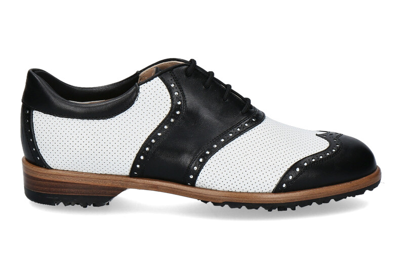 Tee Golf Shoes Damen- Golfschuh SUSY PERFORATO BIANCO NERO (38½)