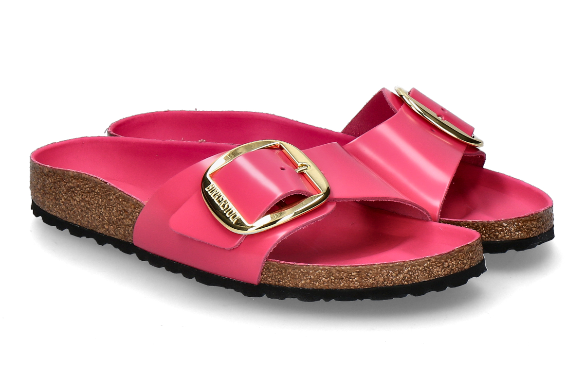 Birkenstock Pantolette MADRID BIG BUCKLE SCHMAL- high-shine fuchsia tulip/ pink