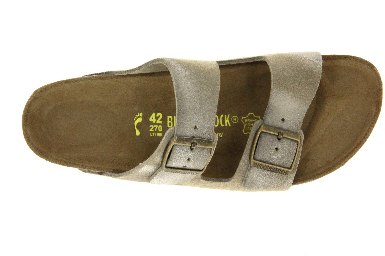 Birkenstock Pantolette ARIZONA SCHMAL VELOURSLEDER TAUPE (44)