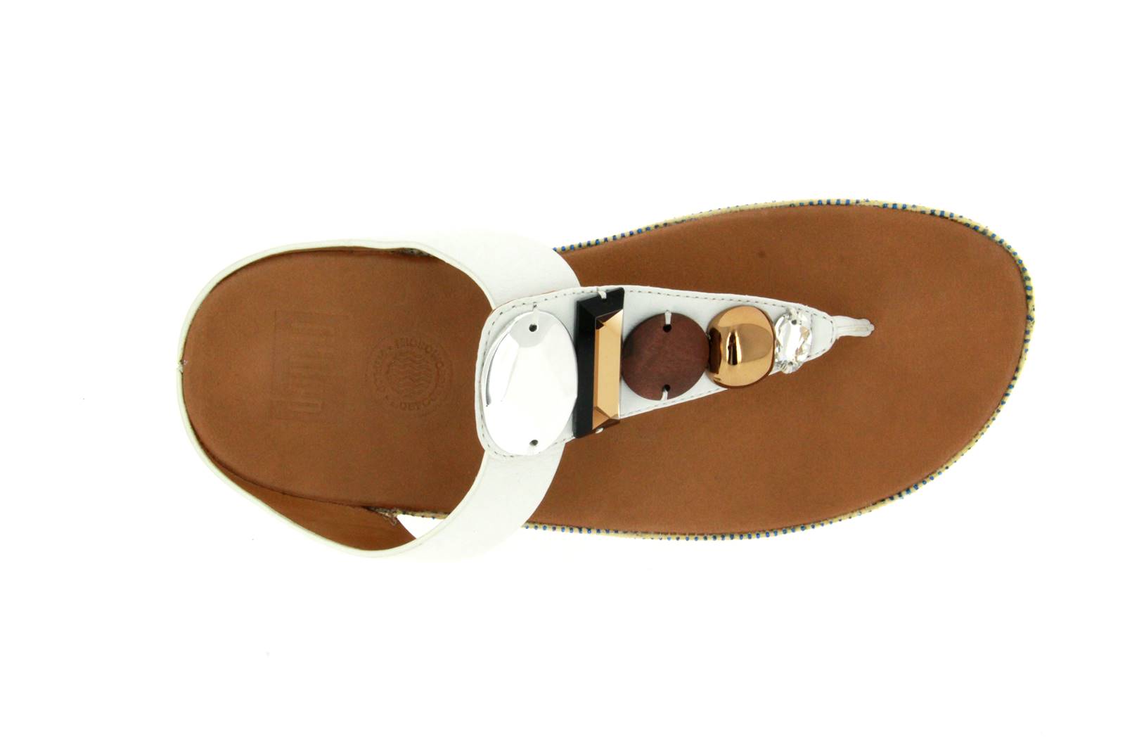 Fitflop Pantolette JEWELEY TOE-POST URBAN WHITE (39)