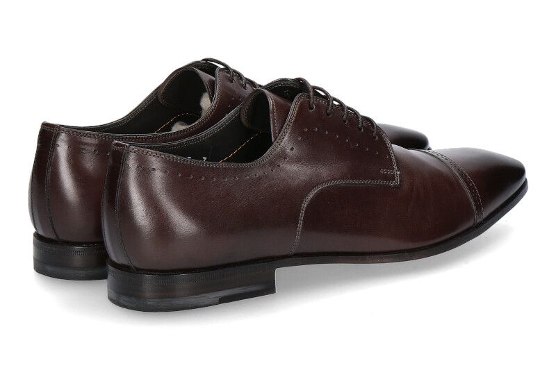 Santoni Schnürer LEATHER DARK BROWN (42)