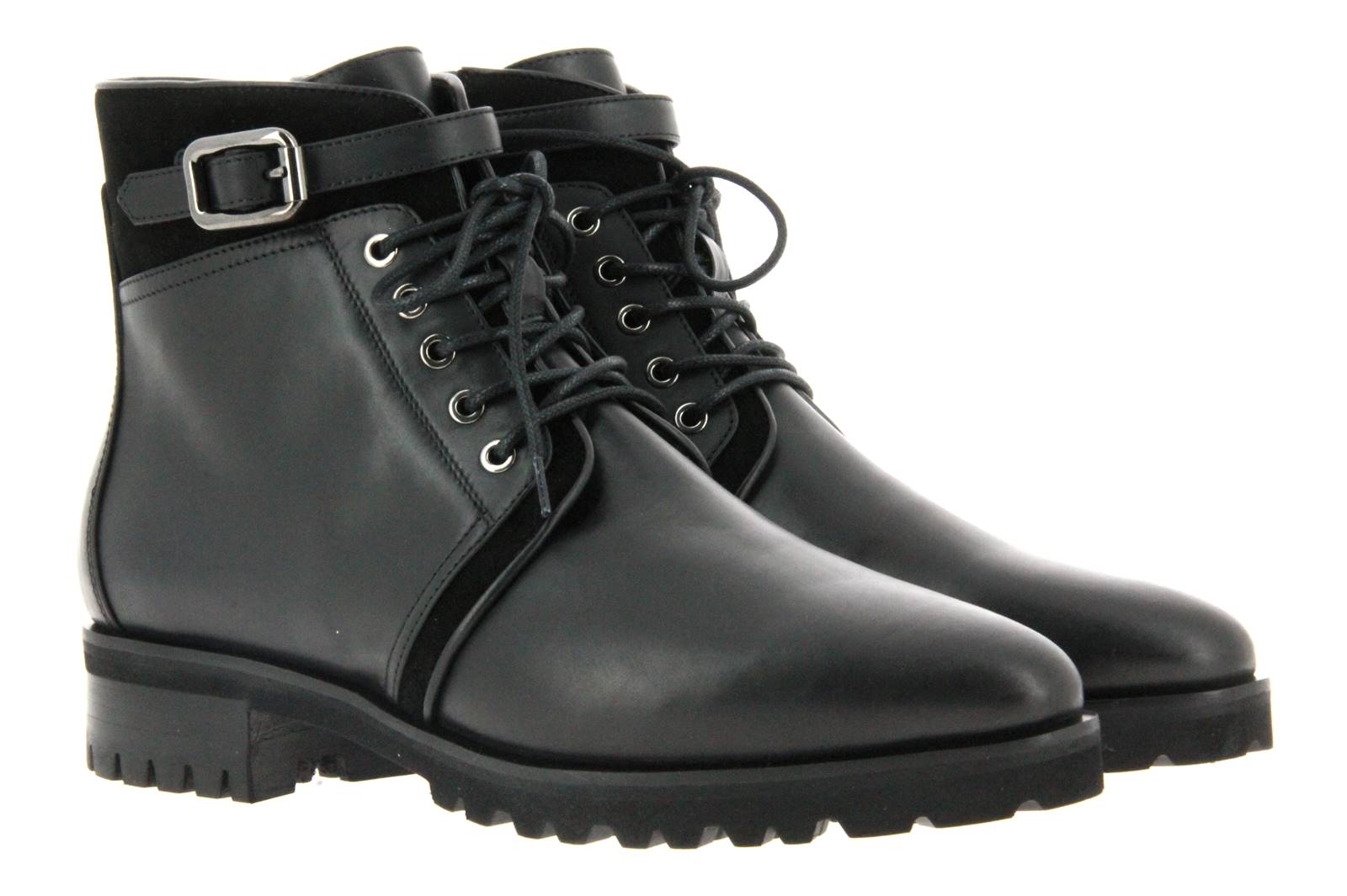ScarpaRossa Stiefelette AGNELLATO NERO CAMOSCIO NERO (39½)