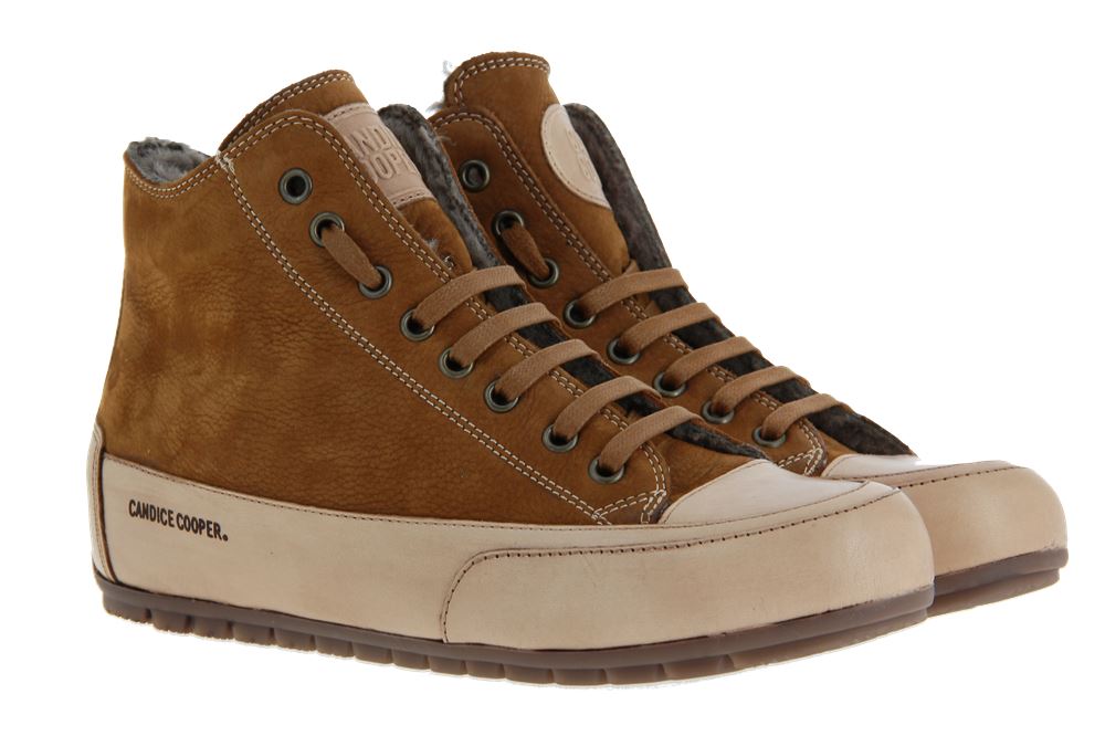 Candice Cooper gefüttert High-Sneaker NUBUK COGNAC  (38)