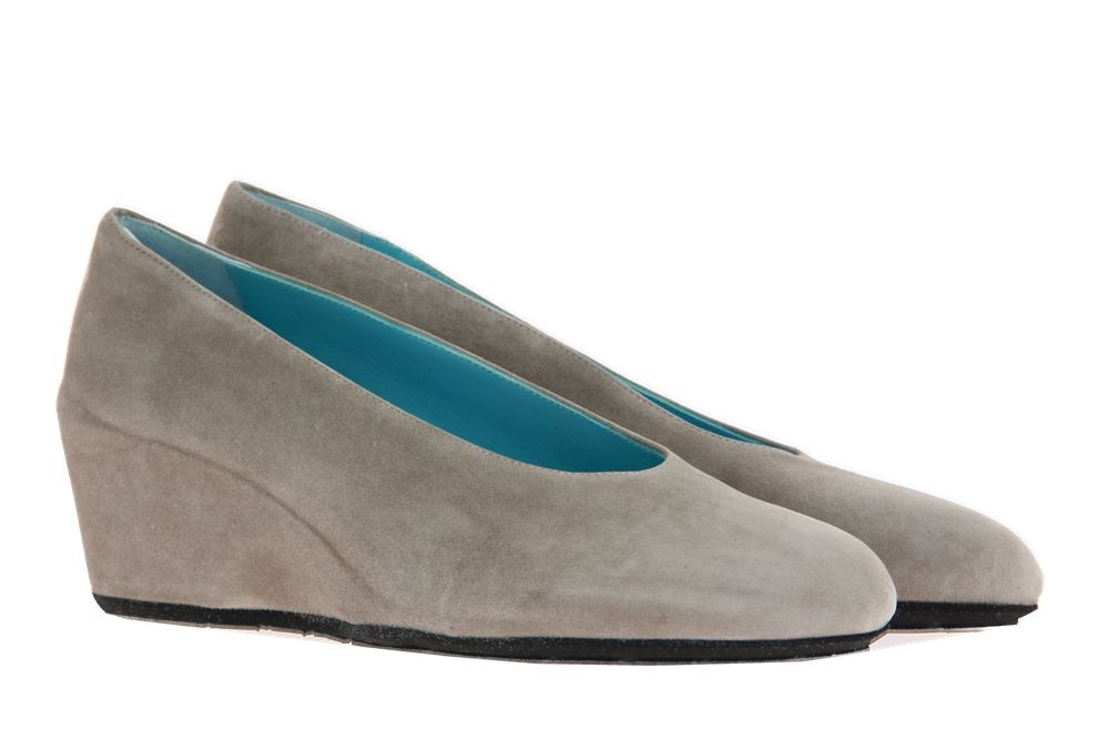 Thierry Rabotin Keilslipper DACIO CAMOSCIO GREY BEIGE (41)