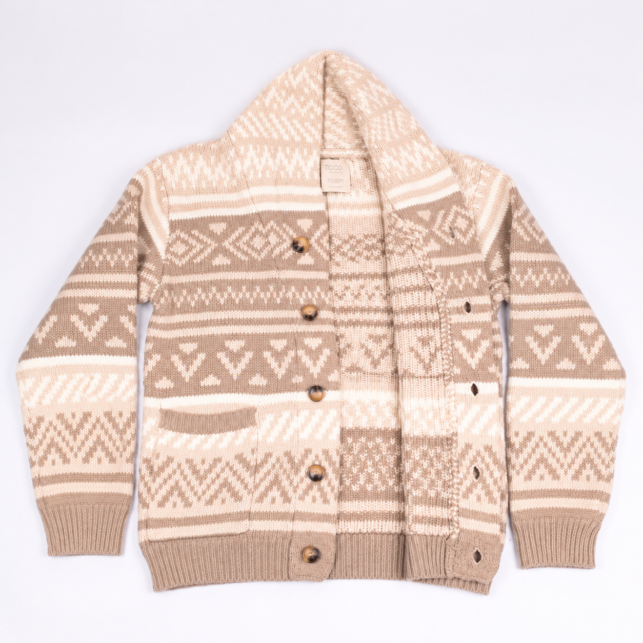 Tooco Unisex- Cardigan EVEREST EVR- cream/ desert/ beige