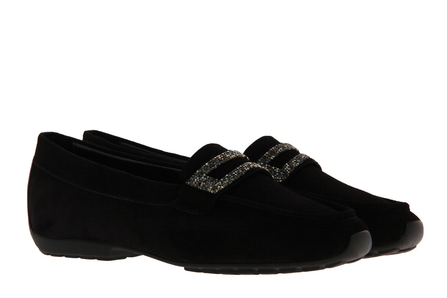 Mania Slipper CAMOSCIO NERO SWAROVSKI (39½)