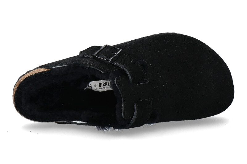 Birkenstock Clogs gefüttert BOSTON NORMAL FUR BLACK (44)