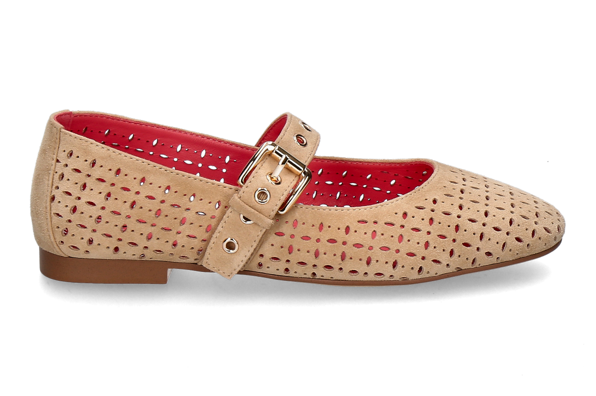 Blackrose Ballerina LECCE- kid suede camel/ hellbraun