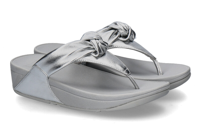 Fitflop Zehentrenner TOE POST leather silver