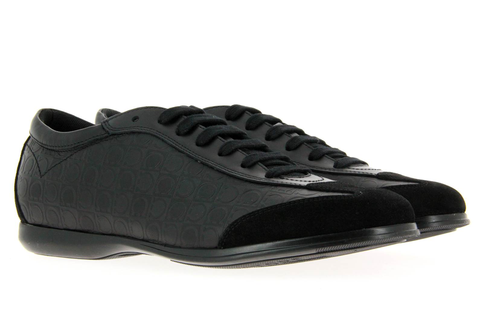 Salvatore Ferragamo Sneaker - FALKLAND NERO SUEDE CALF (39)