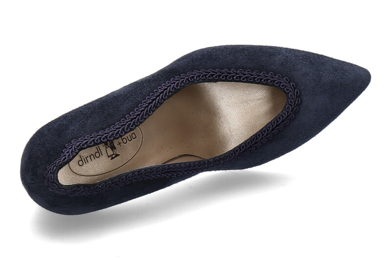 Dirndl+ Bua Pumps ZIGENVELOUR DUNKELBLAU (36)