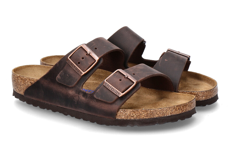 Birkenstock Pantolette ARIZONA NORMAL FETTLEDER HABANA (46)