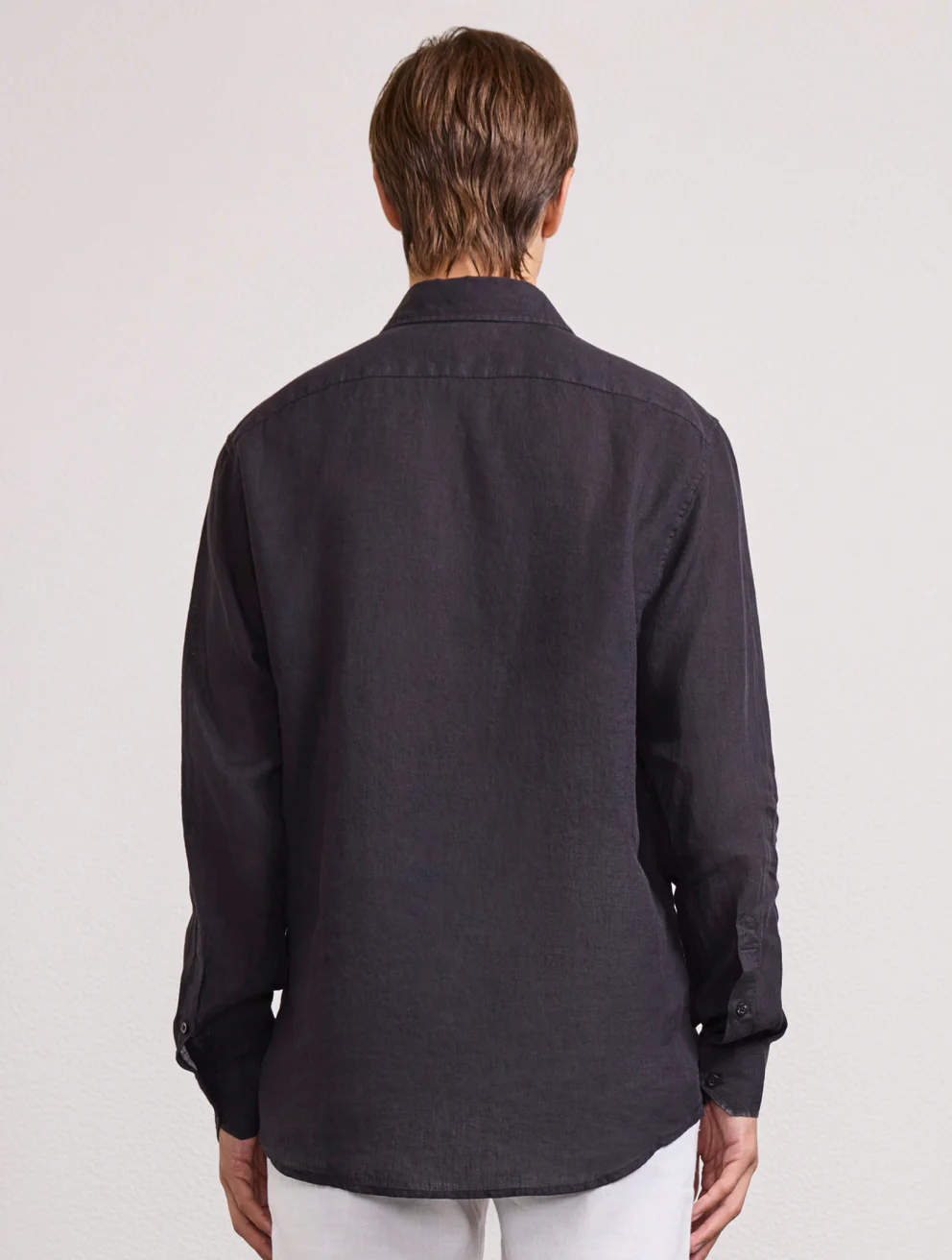 Frescobol Carioca Herren- Hemd ANTONIO LINEN- black/schwarz