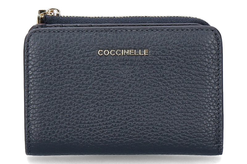 Coccinelle Portemonnaie GRAINED LEATHER METALLIC SOFT-midnight blue/dunkelblau
