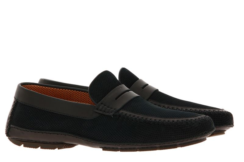 Moreschi Mokassin BAHAMAS PERFORATO NERO (45)